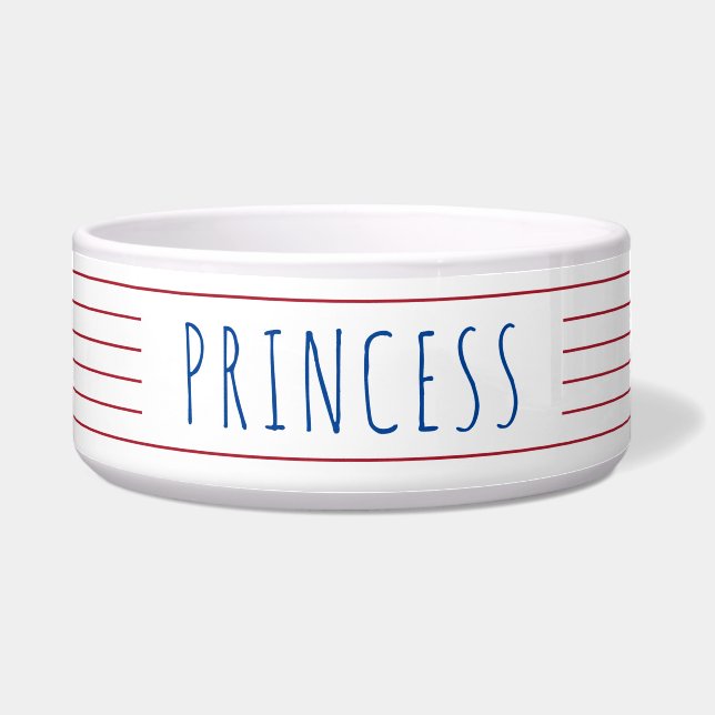 Nautical Stripes with Red White Blue Pet (Front)