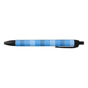Nautical style blue painted wood black ink pen