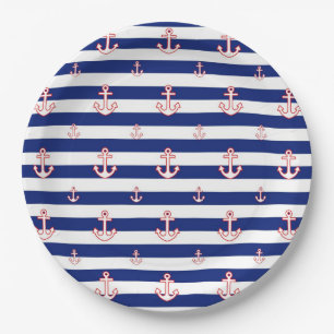 Nautical Style Decor Paper Plate
