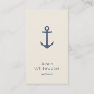 Nautical Style Yachtsman Business Card Ivory Blue