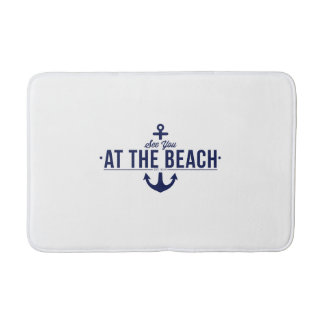 Nautical, stylish bath rug