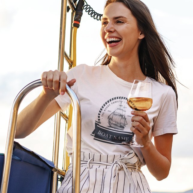 Nautical Summer Personalised Boat Name T-Shirt (Creator Uploaded)