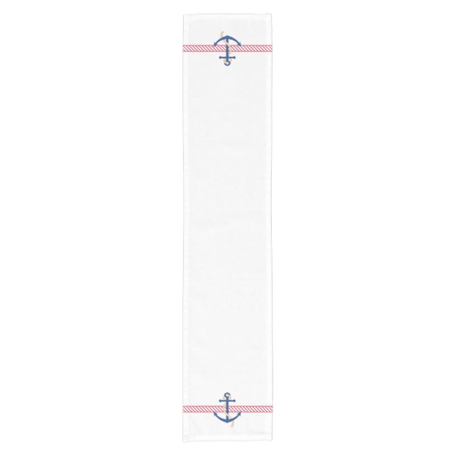 Nautical Table Runner with Rope and Anchor (Front)