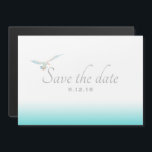 Nautical Teal Sea Breeze Gradient with Seagull Magnetic Invitation<br><div class="desc">Nautical theme in teal with seagull accent. Designed as a save the date,  but can be used for any occasion. Design is fully customisable. 
Message me if you need help designing or need any coordinating items.</div>