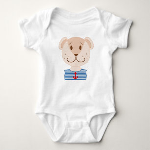 Nautical Teddy Bear Baby Bodysuit