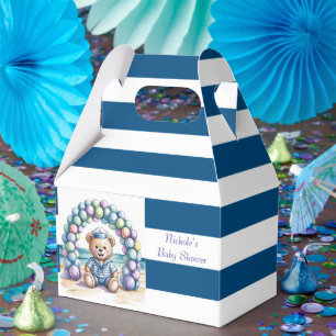 Nautical Teddy Bear Beach Boy Baby Shower Favour Box