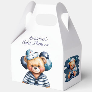 Nautical Teddy Bear Delight Boy Baby Shower Favour Box