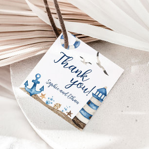 Nautical Thank You Baby Shower Favor Tags