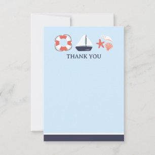 Nautical Thank You Flat Card