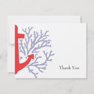 Nautical Thank You Flat Note Card