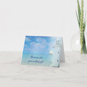 Nautical Thank You for wedding gift Card