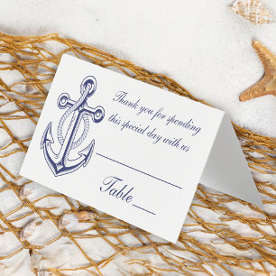 Nautical Thank You Navy Blue Anchor Wedding Party