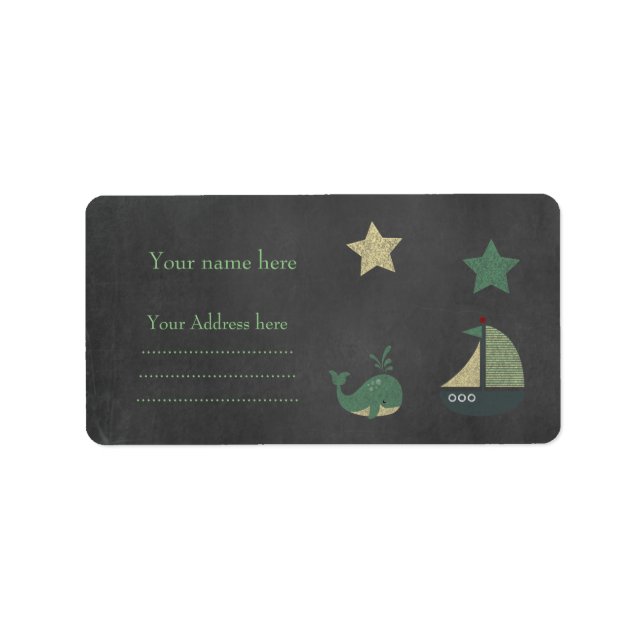 NAUTICAL THEME ADDRESS LABEL (Front)