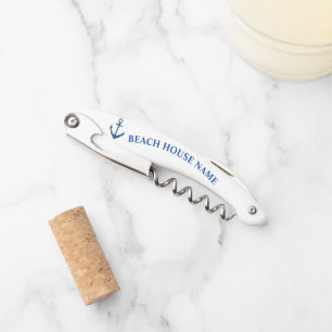 Nautical theme Anchor Beach House Name Corkscrew