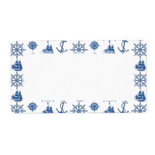 Nautical Theme Anchor Blue and White