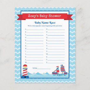 Nautical Theme Baby Shower Game