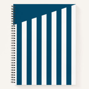 Nautical Theme Blue and White Stripes Notebook