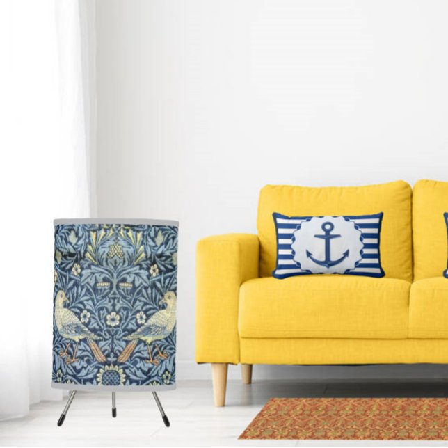 Nautical Theme Blue White Anchor Marine Stripe Lumbar Cushion (Creator Uploaded)