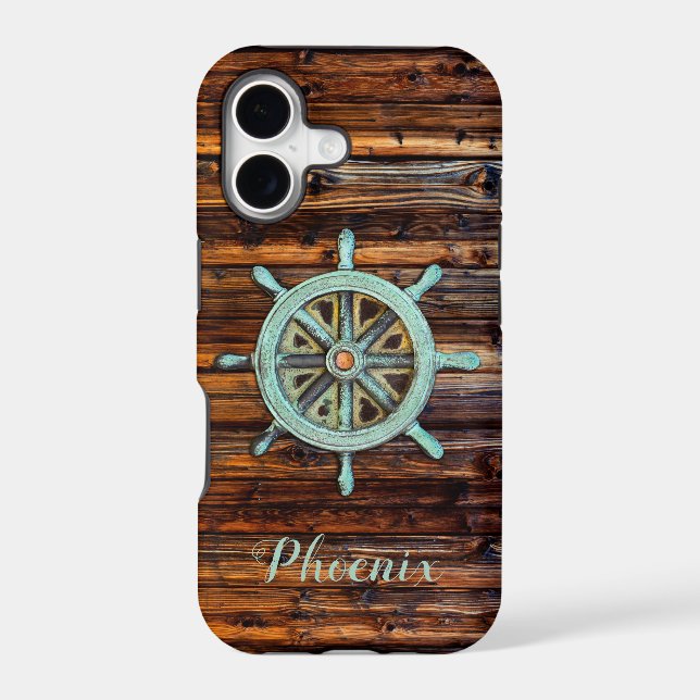 Nautical Theme Bronze Captains Wheel (Back)