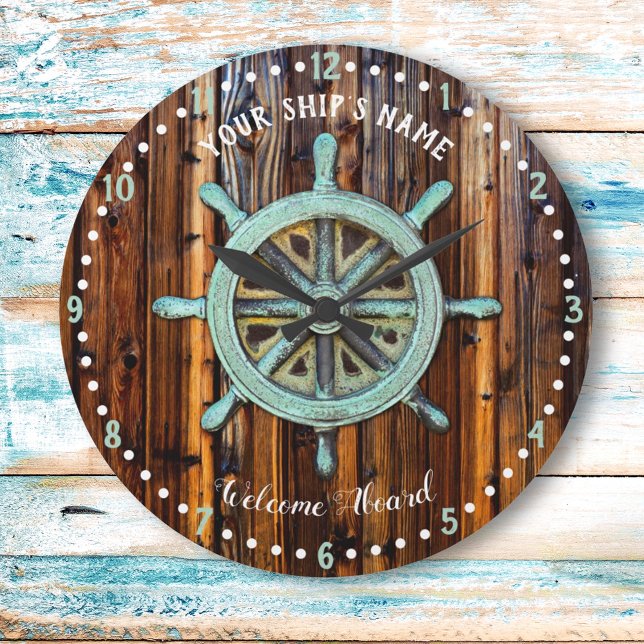Nautical Theme Bronze Captains Wheel Large Clock (Creator Uploaded)