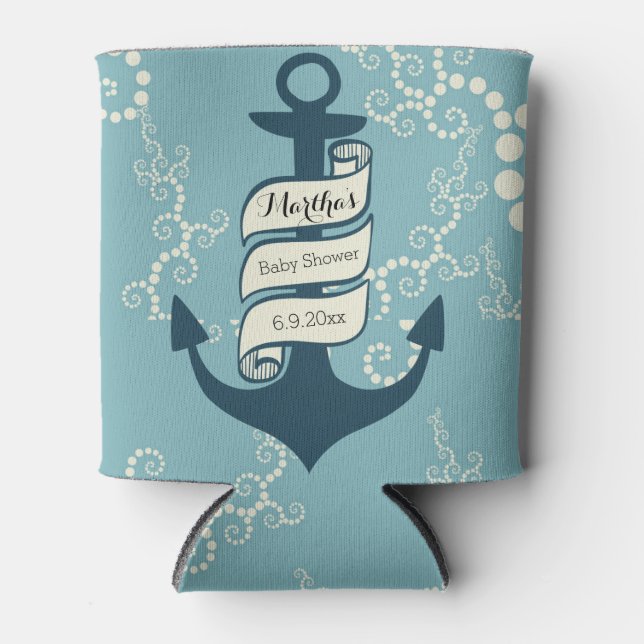 Nautical Theme Can Cooler (Front)