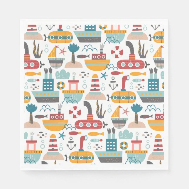 Nautical theme Napkins (Front)