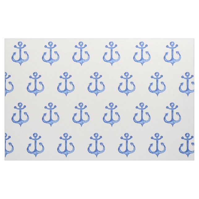 Nautical Theme | Navy Blue Anchors Wrapping Paper Fabric (Fat Quarter)