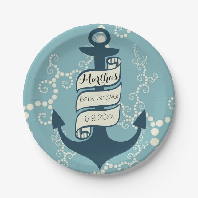 Nautical Theme Paper Plate (Front)