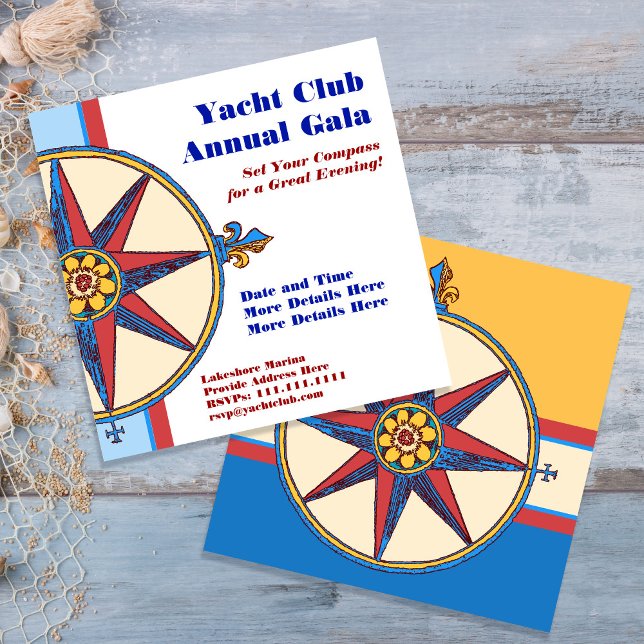 Nautical Theme Party - Yacht, Sailing Club, Marina Invitation (Creator Uploaded)