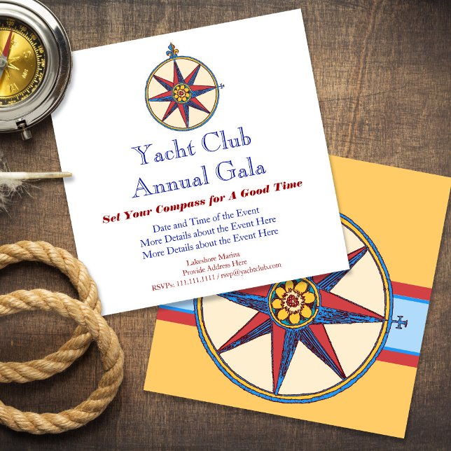 Nautical Theme Party - Yacht, Sailing Club, Marina Invitation (Creator Uploaded)