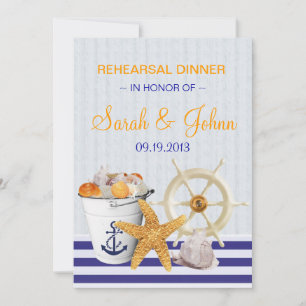 Nautical Theme   Rehearsal Dinner Invitation