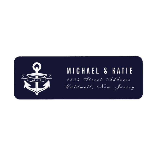 Nautical Theme Return Address Labels | WEDDINGS (Front)