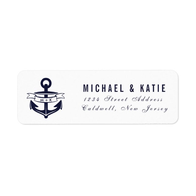 Nautical Theme Return Address Labels | WEDDINGS (Front)