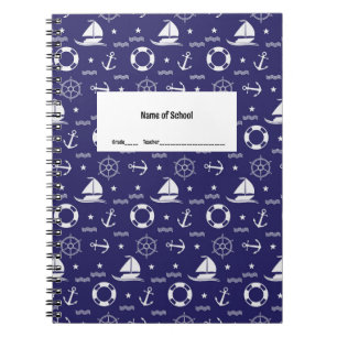 Nautical Theme Student Notebook