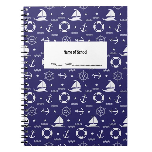 Nautical Theme Student Notebook (Front)