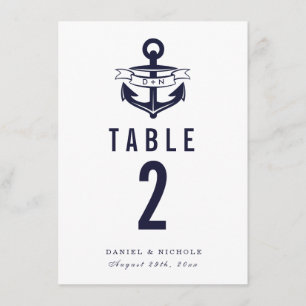 Nautical Theme Table Numbers   Weddings