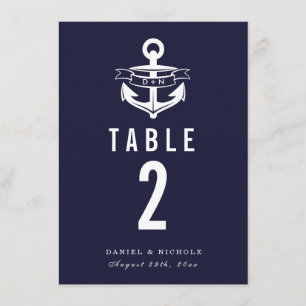 Nautical Theme Table Numbers Weddings