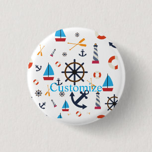 Nautical Theme Thunder_Cove  3 Cm Round Badge