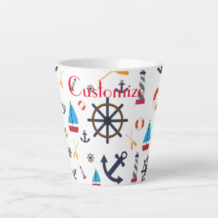 Nautical Theme Thunder_Cove Latte Mug