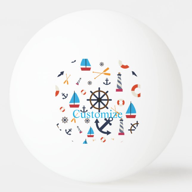 Nautical Theme Thunder_Cove   Ping Pong Ball (Front)