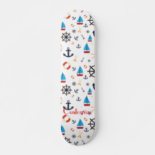 Nautical Theme Thunder_Cove  Skateboard