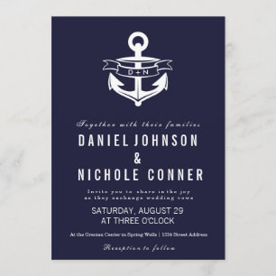 Nautical Theme   Weddings Invitation
