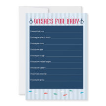 Nautical Theme - Wishes for Baby Shower Game