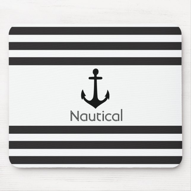 Nautical Theme with Anchor Mouse Pad (Front)
