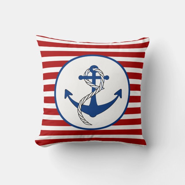 Nautical Themed Anchor Cushion (Front)