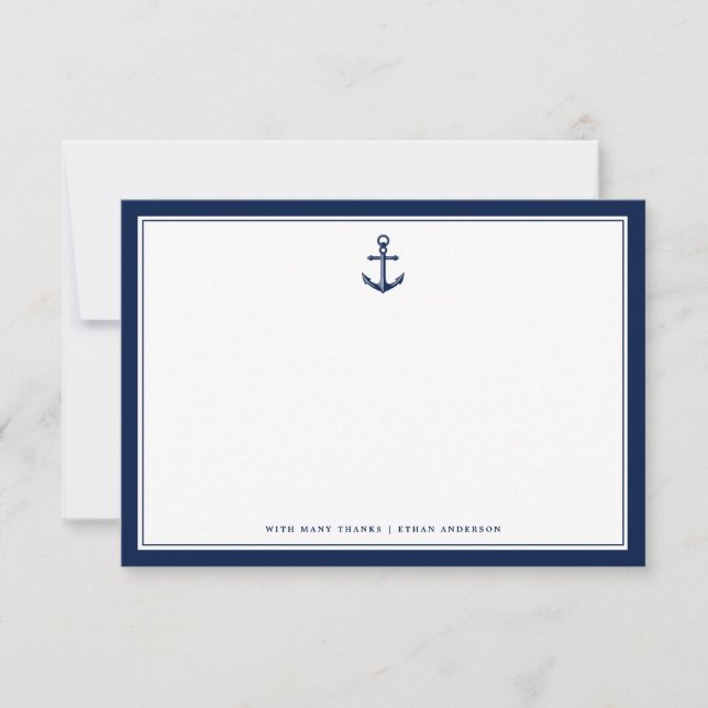 Nautical Themed | Anchor | Custom Office NoteCard (Front)
