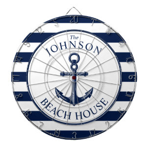 Nautical Themed Beach House Anchor Dartboard