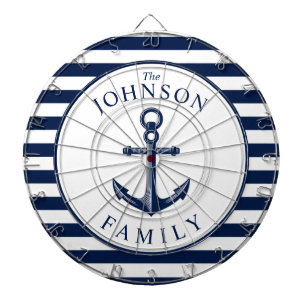 Nautical Themed Beach House Anchor Family Dartboard