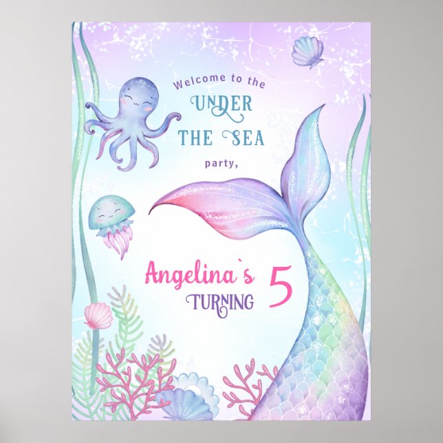 Nautical themed birthday  Poster. Poster (Front)