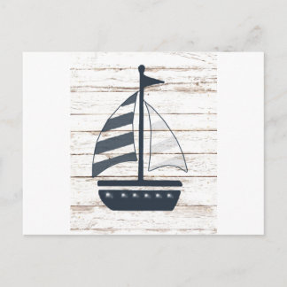 nautical themed boat 2 postcard